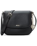 DKNY Women's Bryant Saddle Bag, Black/Gold, Small