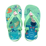 Havaianas Unisex Baby Peppa Pig Flip-Flop, Green Garden, Numeric_3 UK Child