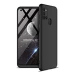 HAOTIAN Case for Samsung Galaxy A21S, Slim Fit Frosted TPU Silky Matte Finish Rubber Case, Ultra-thin Stylish Soft Silicone Shockproof Cover for Samsung Galaxy A21S, Black