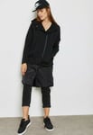 WOMENS NIKE TECH FLEECE HOODIE JACKET COAT 2in1 SIZE XS (831707 010) BLACK