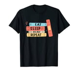 Eat Sleep Read Repeat Book Reading Reader Funny Books Lover T-Shirt