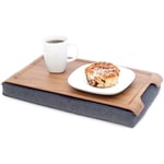 Mini Laptray Knäbricka Valnöt/Grå
