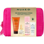 Nuxe Huile Prodigieuse Gift set 10 ml + reve de miel Cleansing Gel 30 Very Rose 3 in 1 Soothing Micellar Water 50 Creme fraiche beauty Moisturising Plumping Cream 15 Stk.