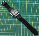 Casio World Time Illuminator Watch, Black Ballistic Nylon Band AE-1200WH