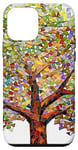 Coque pour iPhone 12 mini Chêne coloré | Art mosaïque arbre de vie
