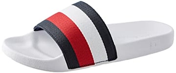 Tommy Hilfiger Women Essential Corp Slide Sandal Flip-Flops, Multicolor (Rwb), 3.5 UK