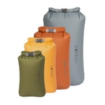 Exped Fold Drybags Classic Colours (4 Pack) mixed pack of 4 sizes