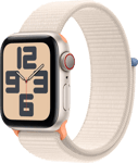Apple Watch SE (GPS + Cellular 40 mm), Tähtivalkea alumiinikuori ja Sport Loop -ranneke