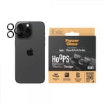 PanzerGlass iPhone 15 Pro/iPhone 15 Pro Max Kameralinsskydd Hoops Black Titanium