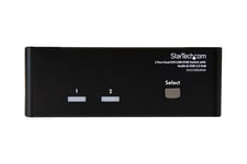 StarTech.com KVM-switch för dubbla DVI-bildskärmar med audio, 2 portar & USB 2.0-hubb - omkopplare för tangentbord/video/mus/ljud/USB - 2 portar