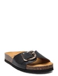 Sl Eveline Leather Black *Villkorat Erbjudande Shoes Summer Flat Sandals Svart Scholl