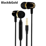 Brussel Fashion Wired Earphones in-Ear Earbud Headphones with Microphone Heavy Bass Wired Earphones with Mic for Universal 3.5mm Audio Devices Black
