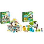 LEGO 10929 DUPLO Town Modular Playhouse 3in1 Set, Dolls House for 2+ Year Old Kids & 10945 DUPLO Town Garbage Truck and Recycling Educational Toy for 2+ Year Olds