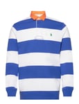 Classic Fit Striped Jersey Rugby Shirt Tops Polos Long-sleeved Blue Polo Ralph Lauren