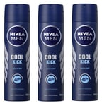 Nivea Men Anti Perspirant Cool Kick 150ml  x 3