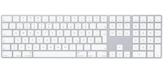 Apple Magic Keyboard with Numeric Keypad (Wireless, Rechargable) - German - Silv