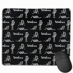 Skeleton Love Mouse Pad with Stitched Edge Computer Mouse Pad with Non-Slip Rubber Base for Computers Laptop PC Gmaing Work Mouse Pad