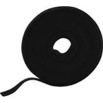 Kardborrband 9mm 5m Svart