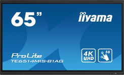 iiyama TE6514MIS-B1AG skyltställ Interaktiv plattskärm 165,1 cm (65") LCD Wi-Fi 435 cd/m² 4K Ultra HD Svart Pekskärm Inbyggd processor Android 24/7