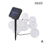 10/20led Chinese Lantern Solar String Light Garden Outdoor Xmas A White 3.5m 10 Lights