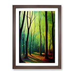 A Forest Adventure Framed Print for Living Room Bedroom Home Office Décor, Wall Art Picture Ready to Hang, Walnut A2 Frame (64 x 46 cm)