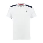 K-Swiss Men's Heritage Sport Tee Classic Tennis Shirt, White, XS