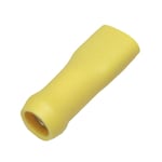 NELCO Flatstiftshylsa 6 mm gul helisolerad hona, 10-pack