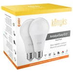 Pack de 2 - Ampoule LED Smart WiFi + Bluetooth® Antalya E27 11W Blanc + RVB Multicolor Konyks - Neuf