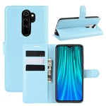 Xiaomi Redmi Note 8 Pro PU Wallet Case Light Blue