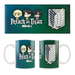 SAKAMI - Attack on Titan – Eren, Mikasa & Armin – Chibi Style – Tasse – 320 ml – Original & sous licence