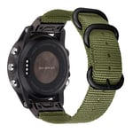 Garmin Fenix 7/6/6 Pro/Forerunner 945/935 etc. Klockarmband i nylon - Grön