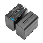 COOLSHOW F970 F960 F930 F950 Battery 2 Packs Replacement for Sony FDR-AX1,DCR-VX2100, DSR-PD150,DSR-PD170,HDR-AX2000,HDR-FX7, HDR-FX1000, HVL-LBPB, HVR-V1U, HVR-Z1P,HVR-HD1000U