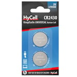 HYCELL 5020172 CR2430 Lithium Button Cell for Garage Door Opener/Alarm System - Silver