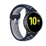 Onedream Straps Compatible for Samsung Galaxy Watch 3 41mm Galaxy Active 2 (40mm, 44mm), Compatible with Garmin Vivoactive 3 Replacement Strap Silicone Quick Release 20mm, Navy/Gray (No Watch)