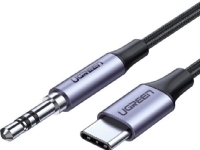 Ugreen USB cable 3.5mm mini jack AUX cable to USB-C UGREEN AV143, 1m (gray)