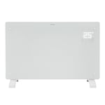 Devola Designer 2kW Smart Glass Panel Heater with Timer White – DVPW2000WH - Return Unit - (Used) Grade A