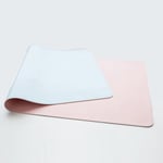 Dobbeltsidet musemåtte i læder 100 x 50 cm - Pink/Blå