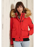 Superdry Everest Bomber Jacket - Red, Red, Size 14, Women