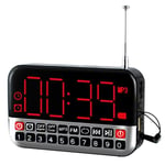 Radio Led multifonction, réveil, lecteur Mp3, minuterie, écran Lcd, haut-parleur Portable, Fm, horloge numéri