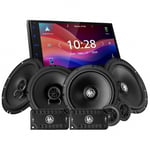 JVC KW-M593BT &amp; DLS PA fram- och baksystem, bilstereopaket