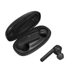 Fashion Bluetooth Earphone, Wireless Headphones Bluetooth Hi-Fi Music Stereo Earbuds Headset with Microphone for Gym Office Home/Phones Laptops (Color : Black)