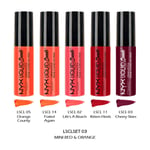 1 NYX Liquid Suede Cream Lipstick - Mini Size Set "LSCLSET03 - Red & Orange"