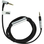 Vhbw - Câble audio aux compatible avec Sennheiser HD598, HD579, HD599 casque - Avec prise jack 3,5 mm, 150 cm, noir / argenté