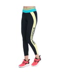New Balance Womenss Achiever Remix High Rise 7/8 Tights in Navy Yellow - Size 2 UK