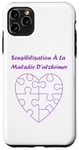 Coque pour iPhone 11 Pro Max Simple violet sensibilisation a la maladie d'Alzheimer