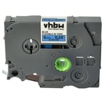 vhbw 1x Ruban compatible avec Brother PT ST1150, P900W, P950NW, P950W, RL-700S imprimante d'étiquettes 6mm Noir sur Bleu, flexible