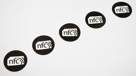 10 Black PET NFC Sticker NXP NTAG213 30mm Tag  Samsung Nokia Sony LG HTC Windows