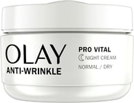 Olay Anti-Wrinkle Pro Vital Night Cream, Helps Visibly Reduce Fine Lines & Wrink