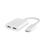 Belkin RockStar™ USB-C Audio + Charge Adapter, Headphone Adapter w/USB-C 60W Power Delivery Fast Charging for iPhone 15, iPad Pro, Galaxy, Note, Google Pixel, LG, Sony, OnePlus, and More - White