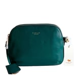 RADLEY Dukes Place Cedar Green Leather Medium Zip Top Crossbody Bag - New